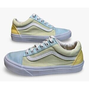Vans Old Skool Canvas Shoes Pastel Block Low Top Skater Hipster Womens Size 7.5